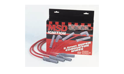 MSD Ignition Spark Plug Wire Set - w/Internal/External Coil - Red Super Conductor 8.5mm