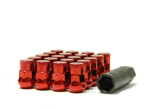 Muteki SR35 Closed End Lug Nuts 12x1.25 (Red)