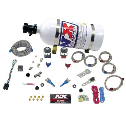 Nitrous Express Nitrous System TBI Dual Nozzle (50-125 HP with 10 LB Bottle)