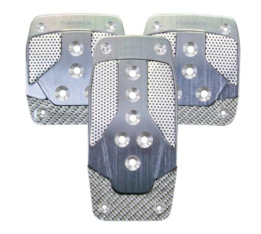 NRG Innovations MT Aluminum Sport Pedals (Gun Metal w/ Silver Carbon)