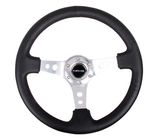 NRG Deep Dish Steering Wheel - Silver Spoke