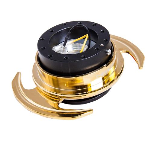 NRG Gen 3.0 Quick Release - Black with Chrome Gold Ring