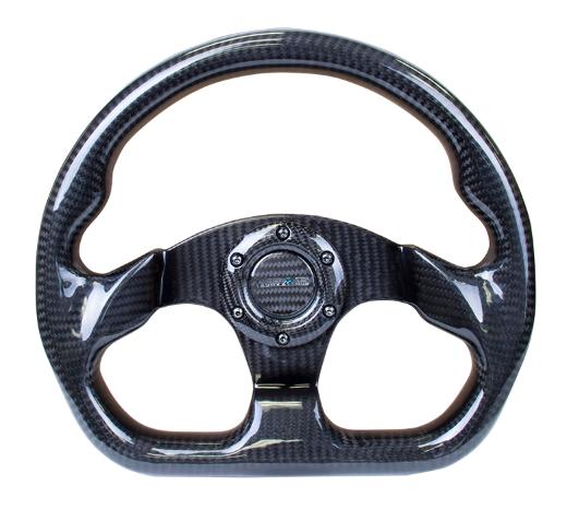 NRG Full Carbon Fiber Steering Wheel - Shiny Black