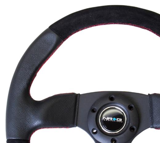 NRG Steering Wheels - Flat Bottom Style 320mm Sport Oval (Suede)