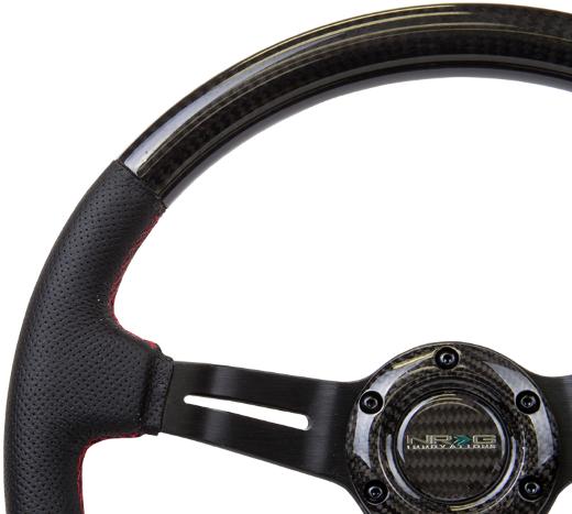 NRG Steering Wheel - Carbon Fiber, Leather Accent, 350Mm, 1.5