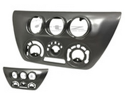 Ortiz Custom Pods Triple Gauge Pod Radio Trim - 52mm, Silver