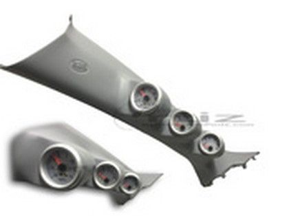 Ortiz Custom Pods Triple Pillar Gauge Pod - 52mm, Gray, OEM