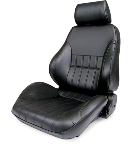 Procar Racing Seat - Rally Series 1000, Black Vinyl, Smooth Back (Left)