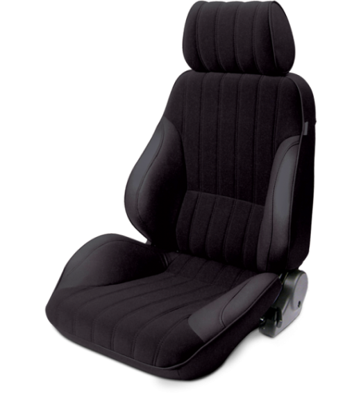 Procar Racing Seat - Rally Series 1000, Black Vinyl Sides, Black Velour Insert (Left)