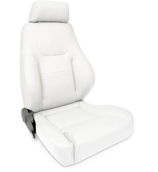 Procar Racing Seat - Elite Lumbar Series 1200, White Vinyl (Right)