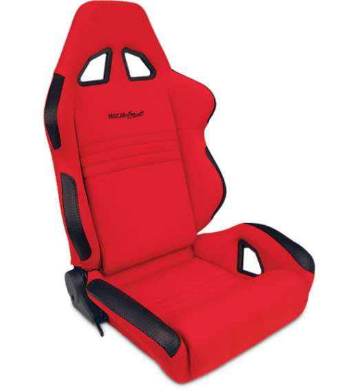 Procar Racing Seat - Rave Series 1600, Red Velour (Right)