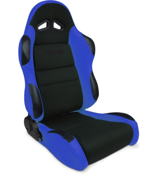 Procar Racing Seat - Sportsman Series, Black Velour Inside, Blue Velour Wings & Side Bolsters (Right)