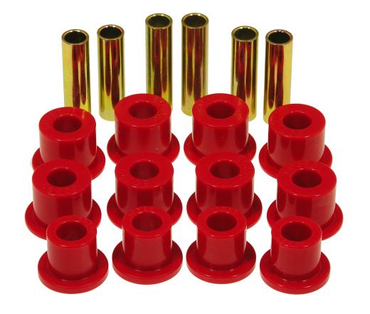 Prothane Leaf Spring Bushings - Front Spring Eye and Shackle (Red)