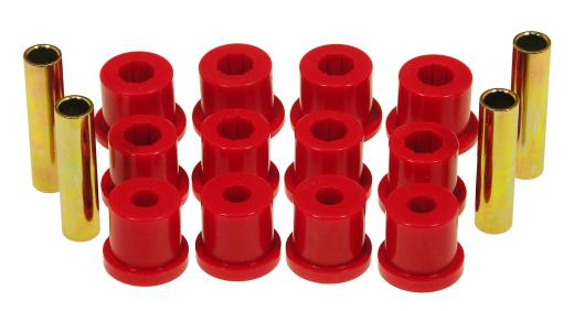 Prothane Rear Leaf Spring and Shackle Bushings - Red