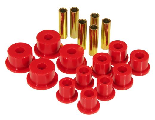 Prothane Front Leaf Spring and Shackle Bushings - 2 Inch Main Eye - Red