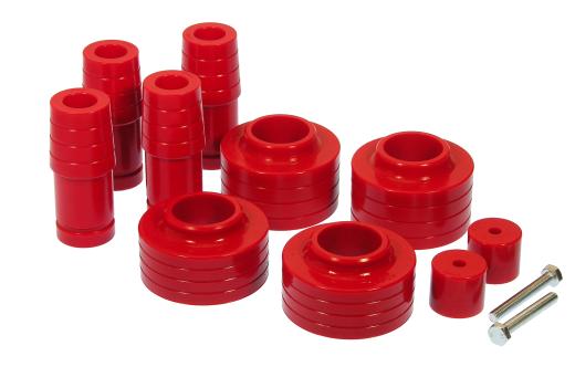 Prothane Coil Spring Bushings  - Coil Spring Isolaters (Red) (1-1/2 inch Lift Kit w/ Extended Bump Stops)