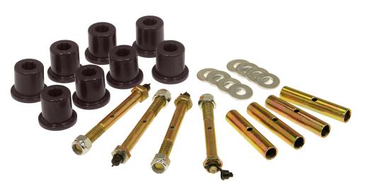 Prothane Front Greaseable Shackle Bushings and Hardware Kit - Black