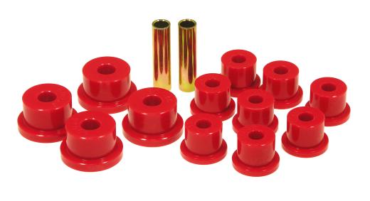 Prothane Leaf Spring Bushings - Front/Rear Spring Eye and Shackle (Red)