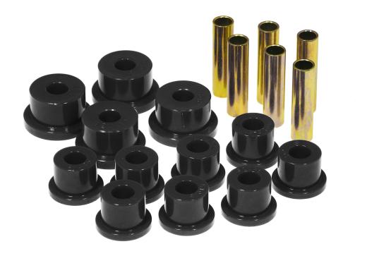 Prothane Leaf Spring Bushings - Front/Rear Spring Eye and Shackle (Black)