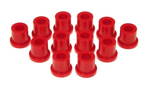 Prothane Rear Leaf Spring Eye and Shackle Bushing Kit - Red