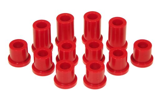 Prothane Front Leaf Spring Eye and Shackle Bushings Kit - Red