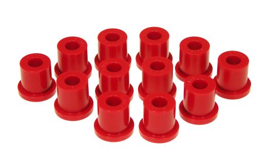 Prothane Front Leaf Spring Eye and Shackle Bushing Kit - Red