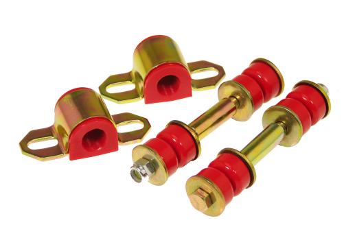 Prothane Front Sway Bar Bushings and Endlinks - 18mm - Red