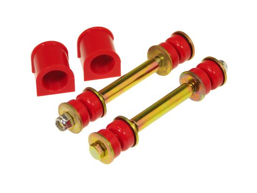 Prothane Front Sway Bar Bushings and Endlinks - 24mm - Red