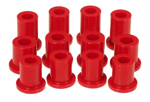 Prothane Rear Leaf Spring Eye and Shackle Bushings Kit - Red