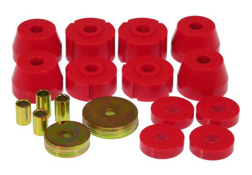 Prothane Body Mount Bushings and Radiator Support Bushings - Red