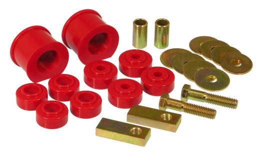 Prothane Front Sway Bar and Endlink Bushings - 1 1/16 Inch - Red