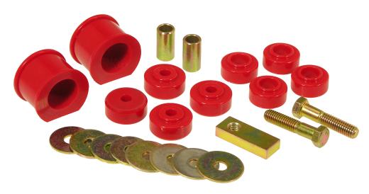 Prothane Front Sway Bar and Endlink Bushings - 1 1/8 Inch - Red