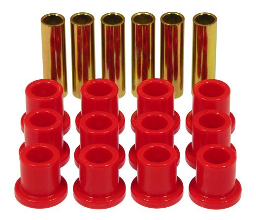 Prothane Rear Leaf Spring Eye and Shackle Bushings Kit - Red