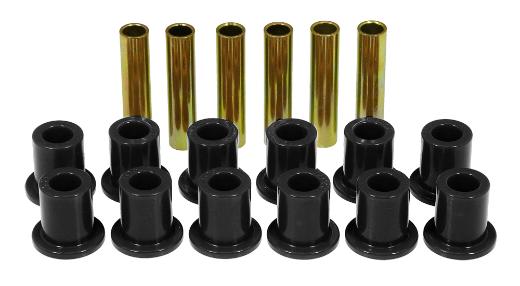 Prothane Front Leaf Spring and Shackle Bushings - 1-1/4 Inch Main Eye - Black