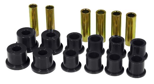 Prothane Leaf Spring Bushings - Rear Spring Eye and Shackle (Black)