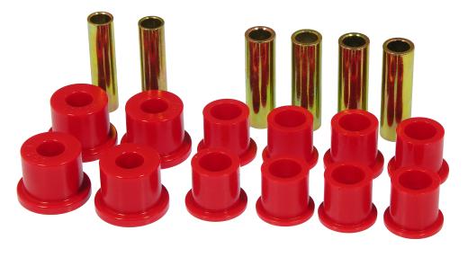 Prothane Leaf Spring Bushings - Rear Spring Eye and Shackle (Red)