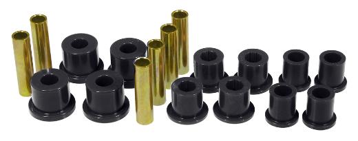 Prothane Leaf Spring Bushings - Rear Spring Eye and Shackle (Black)