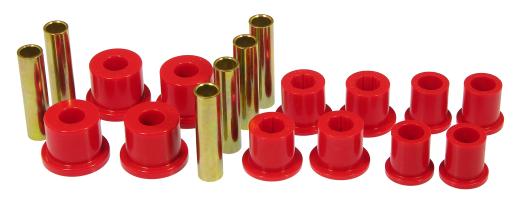 Prothane Leaf Spring Bushings - Rear Spring Eye and Shackle (Red)