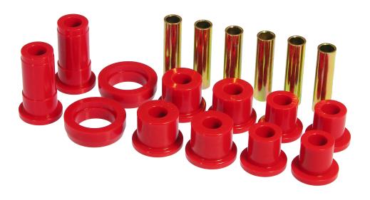 Prothane Leaf Spring Bushings - Rear Spring Eye and Shackle (Red)