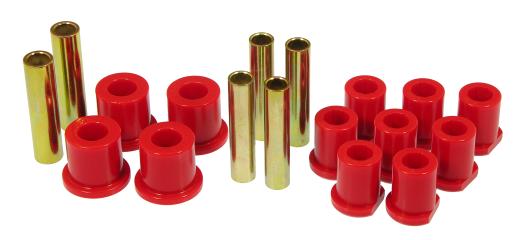 Prothane Leaf Spring Bushings - Rear Spring Eye and Shackle (Red)