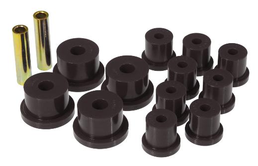 Prothane Rear Leaf Spring and Shackle Bushings Kit - 1/2 Inch ID Shackle - Black