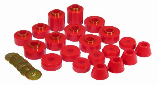 Prothane Body Mount Bushings and Radiator Support Bushings - Red