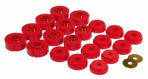 Prothane Body Mount Bushings - Standard and Crew Cab - Red