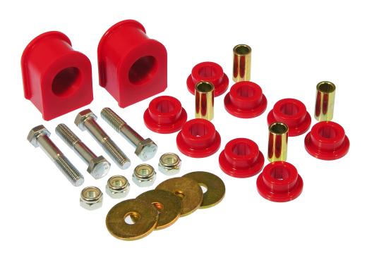 Prothane Front Sway Bar and Endlink Bushings - 32mm - 1 Inch Endlink Eyes - Red