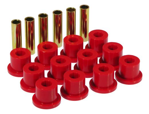 Prothane Leaf Spring Bushings - Rear Spring Eye and Shackle (Red)