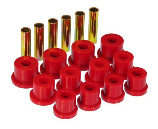 Prothane Rear Leaf Spring Bushings - 1-3/8 Inch - 2600-3500 LB Spring Rating - Red