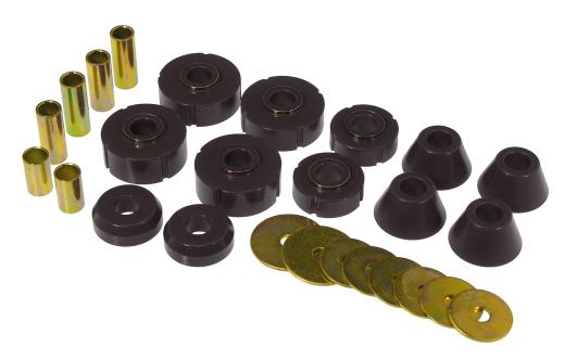 Prothane Body Mount Bushings and Radiator Support Bushings - Standard Cab - Black