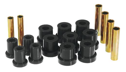 Prothane Leaf Spring Bushings - Front Spring Eye and Shackle (Black)