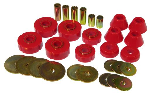 Prothane Body Mount Bushings and Radiator Support Bushings - Red