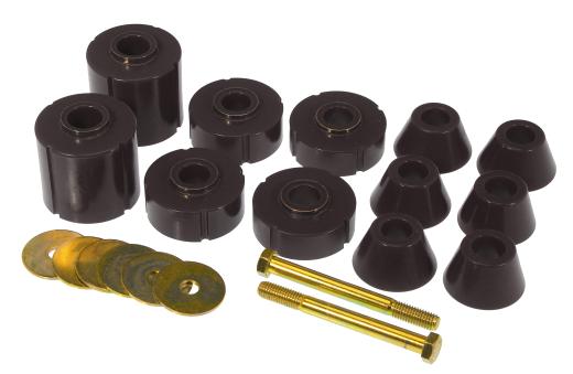 Prothane Body Mount Bushings and Radiator Support Bushings - Standard Cab - Black